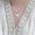 2026 New White Mother Of Pearl Bow Necklace Copper Light Luxury Delicate Clavicle Chain view 3