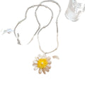Light Luxury Artificial Crystal Beaded Flower Necklace, Sweet Vacation Style Collarbone Chain view 5