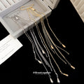 Minimalist Iron Chain Tassel Geometric Brooch, Light Luxury Niche Clothing Accessory view 2