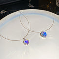 2026 New Stainless Steel Round Heart Pendant Necklace Old Money Geometric Clavicle Chain view 4