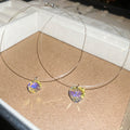 2026 New Stainless Steel Round Heart Pendant Necklace Old Money Geometric Clavicle Chain view 2
