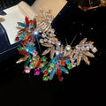 Y2K Irregular Geometric Rhinestone Alloy Clip-on Earrings For Women Light Luxury No Piercing view 4
