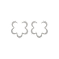 Korean Style Alloy Rhinestone Hollow Flower Stud Earrings With Silver Pins For Women view 5