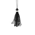 Old Money Style Glass Crystal Tassel Sweater Necklace With Leather Cord Geometric Pendant view 5