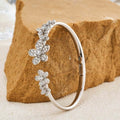 Light Luxury Copper Open Bangle With Sparkling Zircon Flower Design 2026 Elegant Bracelet view 4