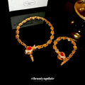 2026 Luxe Copper Snake Bone Bracelet Ring Jewelry Set With Designer Animal Style view 3