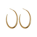 2026 New Simple Metal Oval Hoop Earrings With Silver Needle Light Luxury Geometric Design view 5