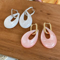 French Vintage Teardrop Resin Earrings For Women, Sweet Summer Light Luxury OL Style view 2