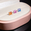 2026 Colorful Copper Flower Star Stud Earrings Sweet Cool Summer Versatile Fashion Jewelry view 2
