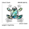 Alloy Abalone Shell Frog Brooch Pin For Unisex Apparel Decoration view 5
