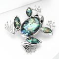 Alloy Abalone Shell Frog Brooch Pin For Unisex Apparel Decoration view 2