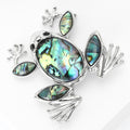 Alloy Abalone Shell Frog Brooch Pin For Unisex Apparel Decoration view 3