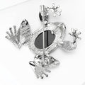 Alloy Abalone Shell Frog Brooch Pin For Unisex Apparel Decoration view 4
