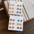 Dopamine Flower Alloy Stud Earrings With Silver Pins, Sweet Cute Versatile Fashion Jewelry view 3