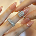 Luxury Wax Set Couple Rings For Women, Double Layer Stackable Proposal Ring Jewelry view 3