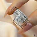 Luxury Wax Set Couple Rings For Women, Double Layer Stackable Proposal Ring Jewelry view 4