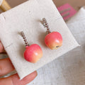 2026 Cute Resin Apple Fruit Drop Earrings Sweet Girly Fashion OL Plastic Ear Jewelry view 2