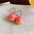 2026 Cute Resin Apple Fruit Drop Earrings Sweet Girly Fashion OL Plastic Ear Jewelry view 4