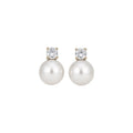 Round Cat's Eye Stone Stud Earrings With Silver Pins, Minimalist Modern Light Luxury Jewelry view 5