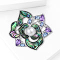 Alloy Shell Rose Brooch Pin For Womens Suit Decoration view 3