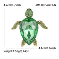 Alloy Rhinestone Turtle Brooch Pin For Creative Animal Clothing Decoration view 6