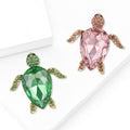 Alloy Rhinestone Turtle Brooch Pin For Creative Animal Clothing Decoration view 2