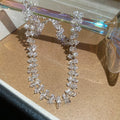 Korean Sweet Faux Crystal Round Geometric Necklace Light Luxury Fairy Collarbone Chain for Women view 2