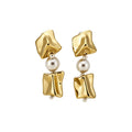 European American Style Plastic Irregular Pearl Jewelry Set With Quadrilateral Earrings Necklace Bracelet view 5