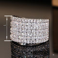 Flash Wax Setting Zircon Ring For Women Luxury Engagement Proposal Party Jewelry view 4