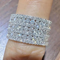 Flash Wax Setting Zircon Ring For Women Luxury Engagement Proposal Party Jewelry view 1