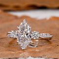 Six Prong Marquise Zircon Ring For Women S Shaped Wrap Line Wedding Dress Jewelry view 2