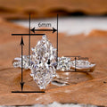 Six Prong Marquise Zircon Ring For Women S Shaped Wrap Line Wedding Dress Jewelry view 4
