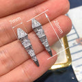 Korean Japanese Small Snake Shape Diamond Inlaid Stud Earrings Minimalist Light Luxury Jewelry view 4