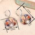 Elegant Pastoral Drop Earrings For Women With Tiny Rice Pearl Forest Style UV Coated Jewelry view 4