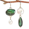 Bohemian Ethnic Vintage Drop Earrings For Women, Hong Kong Style Faux Pearl Sticker Earrings view 5