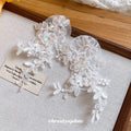 French Lace Flower Tassel Drop Earrings Sweet Fairy Floral Stud Style For Girls view 4