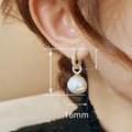 Luxury Micro Pave Zircon Faux Pearl Hoop Earrings, Detachable Designer Statement Jewelry view 4