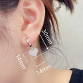Micro Pave Zircon Heart Drop Earrings For Women, Elegant Light Luxury Heart Jewelry view 4