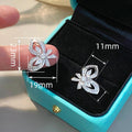 Korean Style Micro Pave Zircon Bow Earrings, Elegant Luxury Party And Vacation Accessories view 4