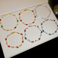 Light Luxury Copper Oval Bangle With Colorful Zircon Vine Monet Garden Geometric Design view 4