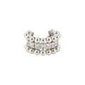 Sparkling Zircon Faux Pearl Geometric Round Clip-on Earrings For Women No Piercing Luxury Style view 5