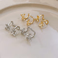 Light Luxury Alloy Bow Double Layer No Piercing Cartilage Clip-on Earrings For Women view 4