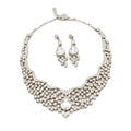 Rhinestone Hollow Teardrop Alloy Jewelry Set, Old Money Luxury Evening Banquet Style view 5