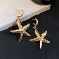 Vacation Style C-Shaped Starfish Shell Conch Stud Earrings With Silver Posts view 3