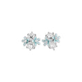 Vintage Flower Zircon Copper Clip-on Earrings Sweet Geometric Floral Ear Jewelry view 5