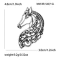 Vintage Hollow Alloy Horse Brooch Pin For Garments And Lapels view 4