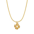 18K Gold Plated Copper Swirl Flower Knot Pendant Necklace, Old Money Geometric Clavicle Chain view 5
