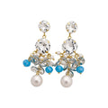 Glass Flower Stud Earrings For Women, Summer Dopamine Geometric Ethnic Vacation Style view 5