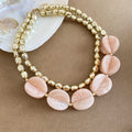 2026 New Colorful Acrylic Oval Earrings Bracelet Necklace Jewelry Set, Bohemian Resort Style view 3