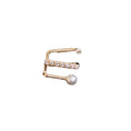 Geometric Round Hollow Zircon Faux Pearl Clip-on Earrings For Women No Piercing Minimalist Ear Cuff view 5